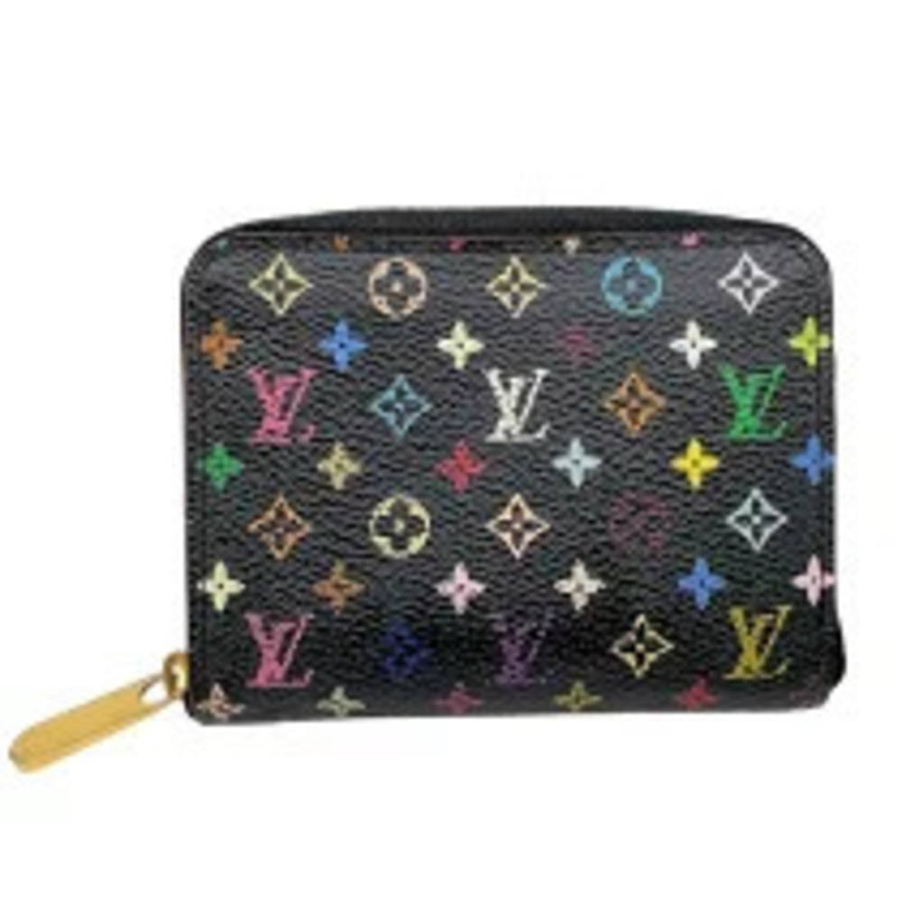 Louis Vuitton Zippy Wallet Coin Noir Black Monogram Multicolor Case